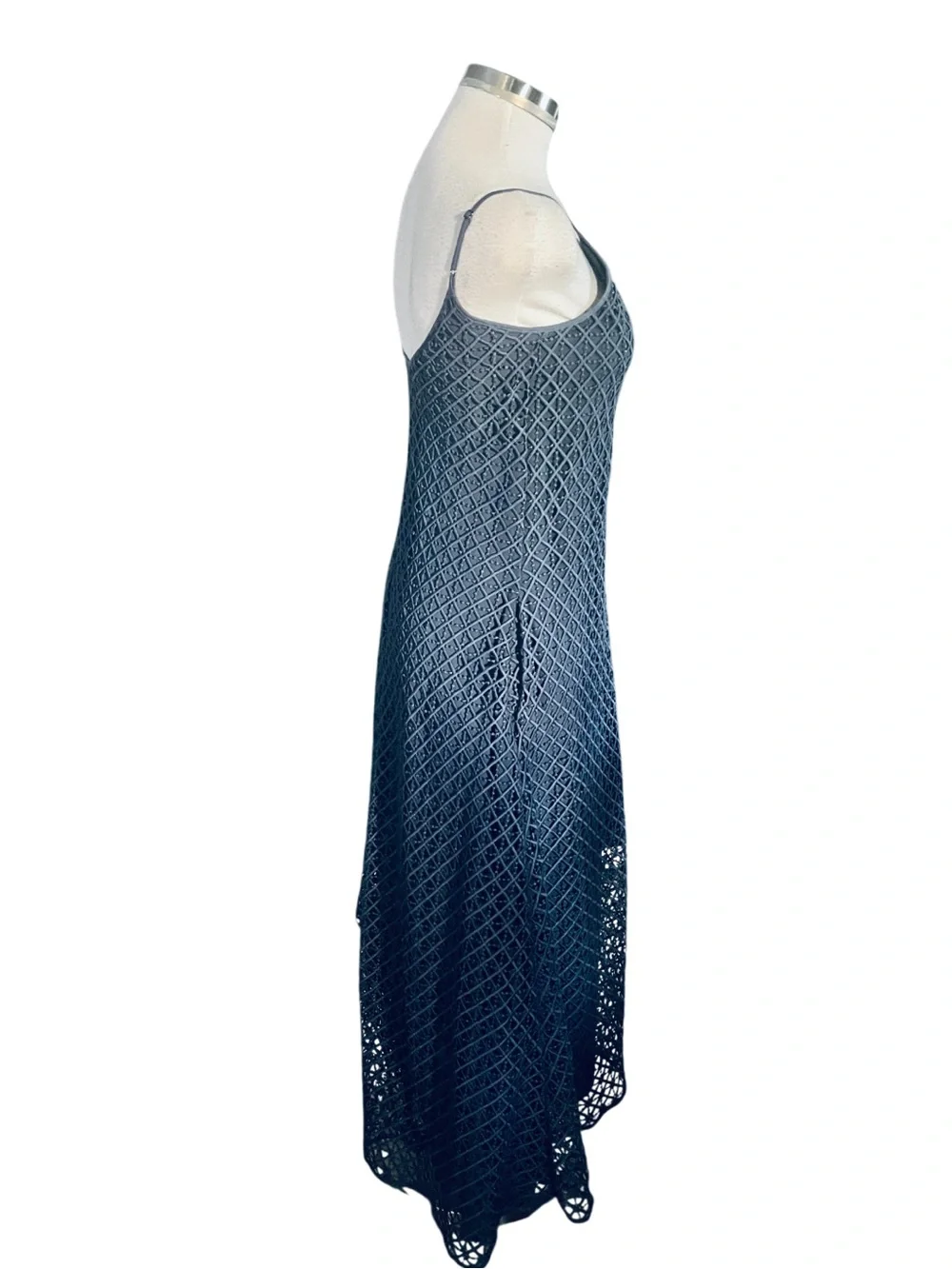 Emporio Armani Blue Lace Flared Slip Dress Size 0 US (36 Italy)
